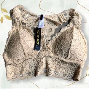CREAM LACE BRALETTE by NEW MIX
